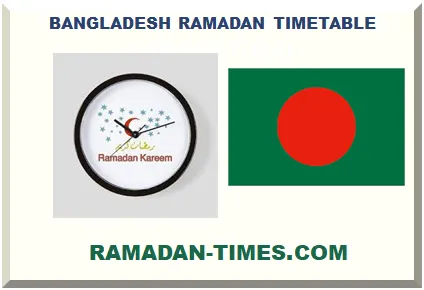 BANGLADESH RAMADAN TIMETABLE 2026 
