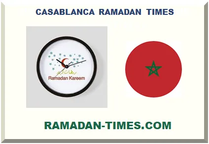 CASABLANCA RAMADAN TIMETABLE 2026 
