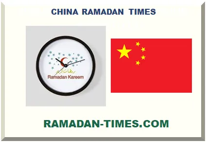 CHINA RAMADAN TIMETABLE 2026 