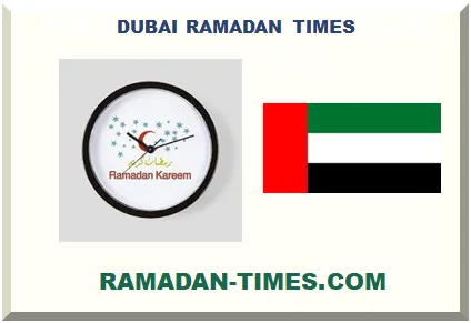DUBAI UAE RAMADAN TIMETABLE 2026 