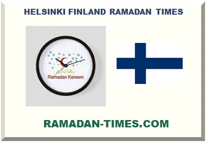 HELSINKI FINLAND RAMADAN TIMETABLE 2026 