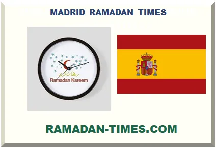 MADRID RAMADAN TIMETABLE 2026 