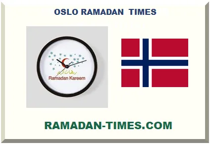 OSLO RAMADAN TIMETABLE 2026 