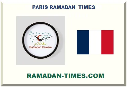 PARIS RAMADAN TIMETABLE 2026 
