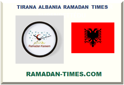 TIRANA ALBANIA RAMADAN TIMES 2024 