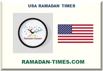 USA RAMADAN TIMETABLE 2026 