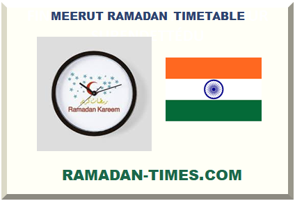 MEERUT RAMADAN TIMETABLE 2025 