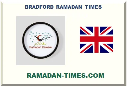 BRADFORD RAMADAN TIMETABLE 2026 