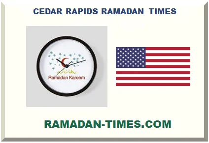 CEDAR RAPIDS RAMADAN TIMETABLE 2026 