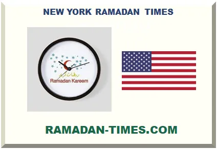 NEW YORK RAMADAN TIMETABLE 2026 