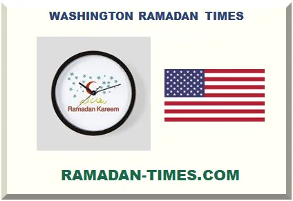WASHINGTON RAMADAN TIMETABLE 2026 